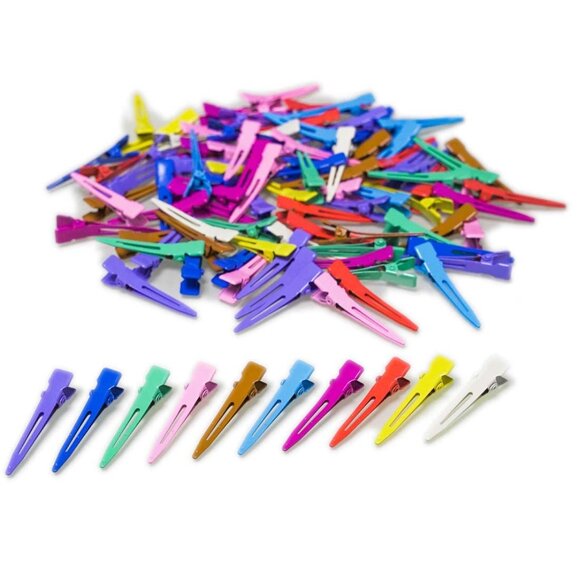 Assorted Color Alligator Curl Clips 100 Pack Hair Styling Accessories - Picture 2 of 7